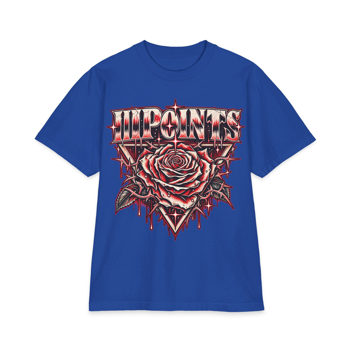 Three Points Rose Graphic T-Shirt | Band Tour Poster Style