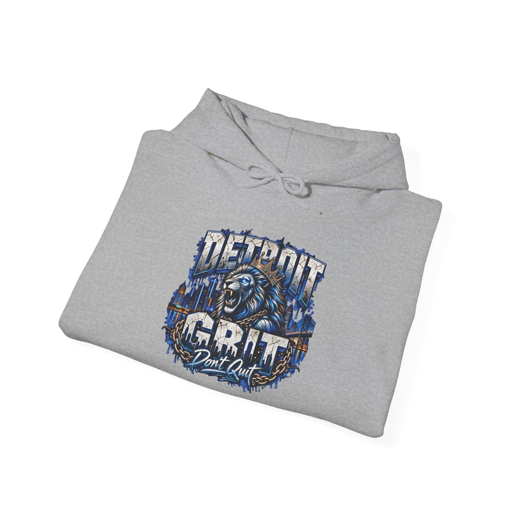 Detroit Grit graphic Hoodie | Motor City skyline, industrial vintage design