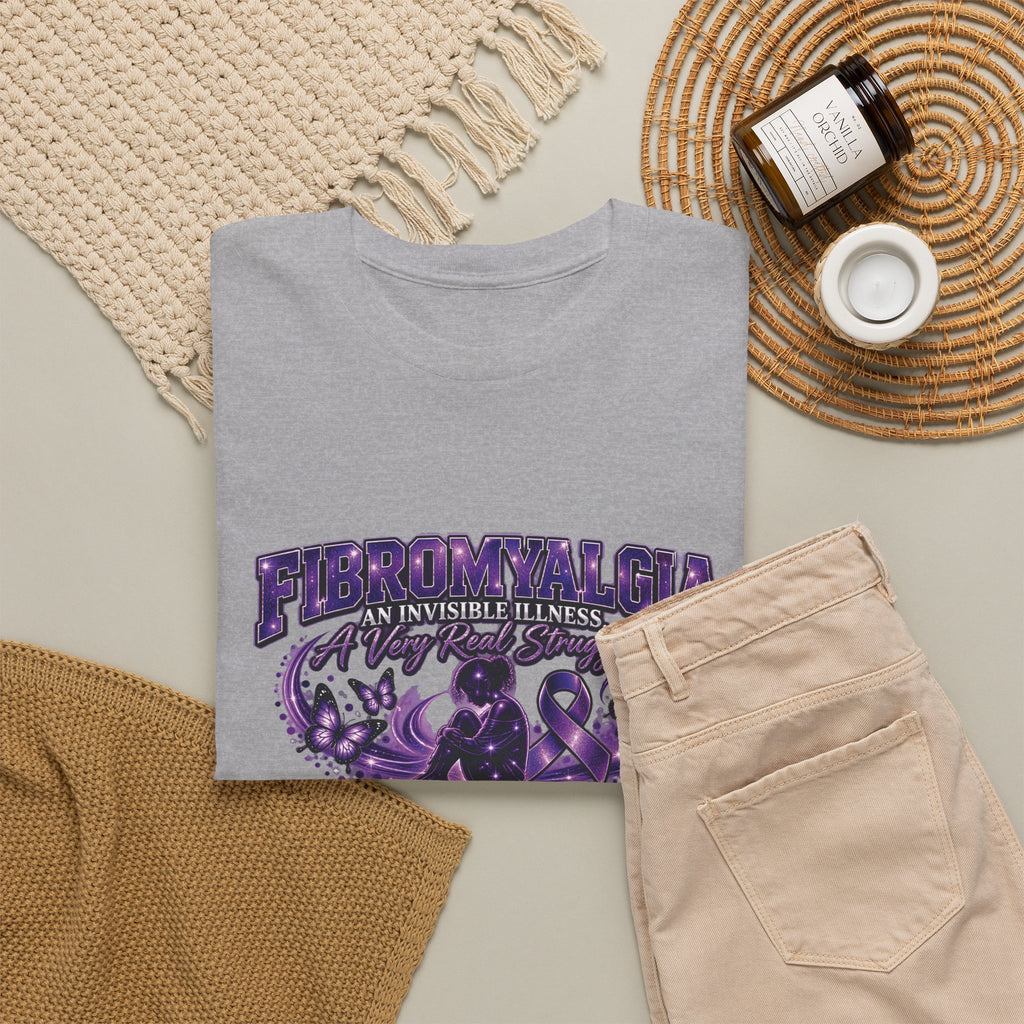 Fibromyalgia Awareness purple ribbon tee | Chronic Illness Support