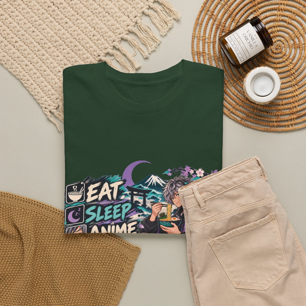 Eat Sleep Anime Gaming Repeat Video Game Graphic T-Shirt