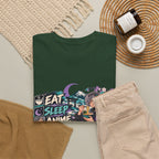 Eat Sleep Anime Gaming Repeat Video Game Graphic T-Shirt