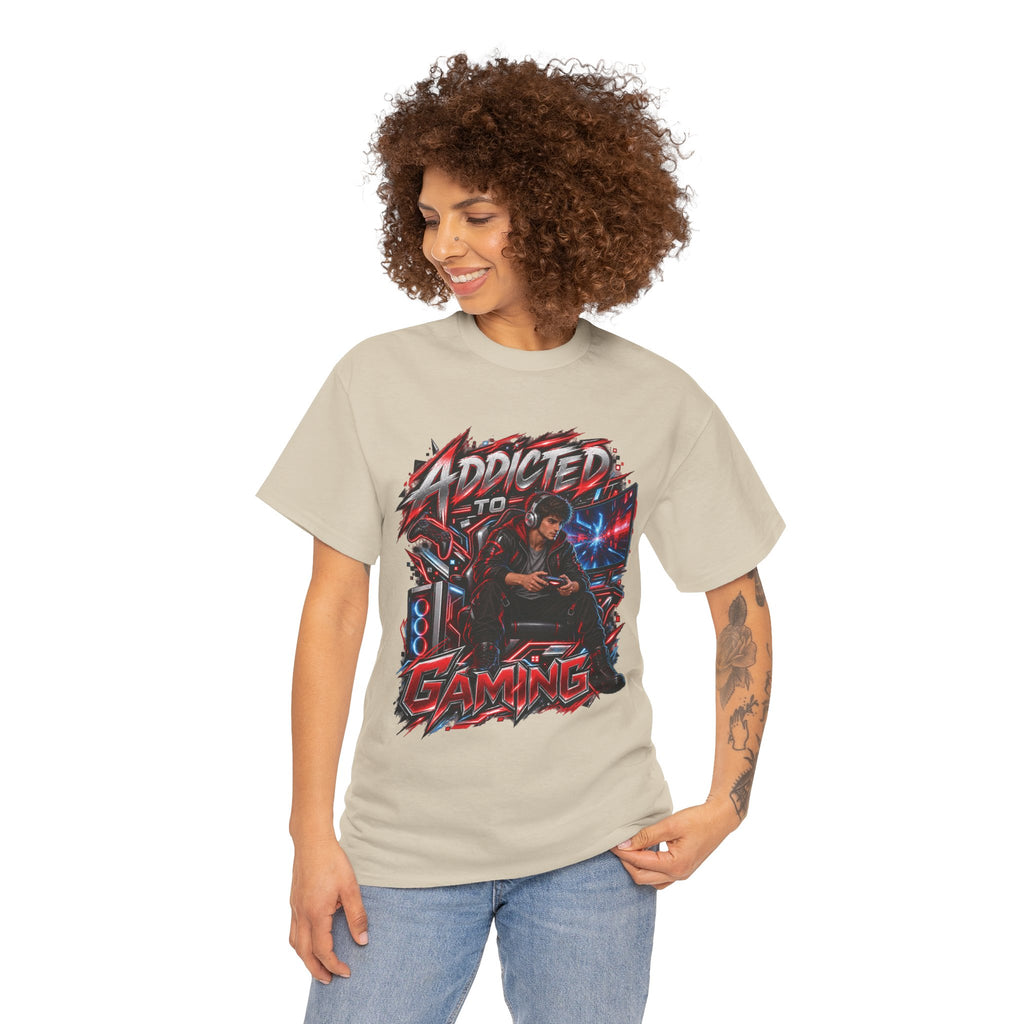 Addicted to Gaming Graphic T-Shirt