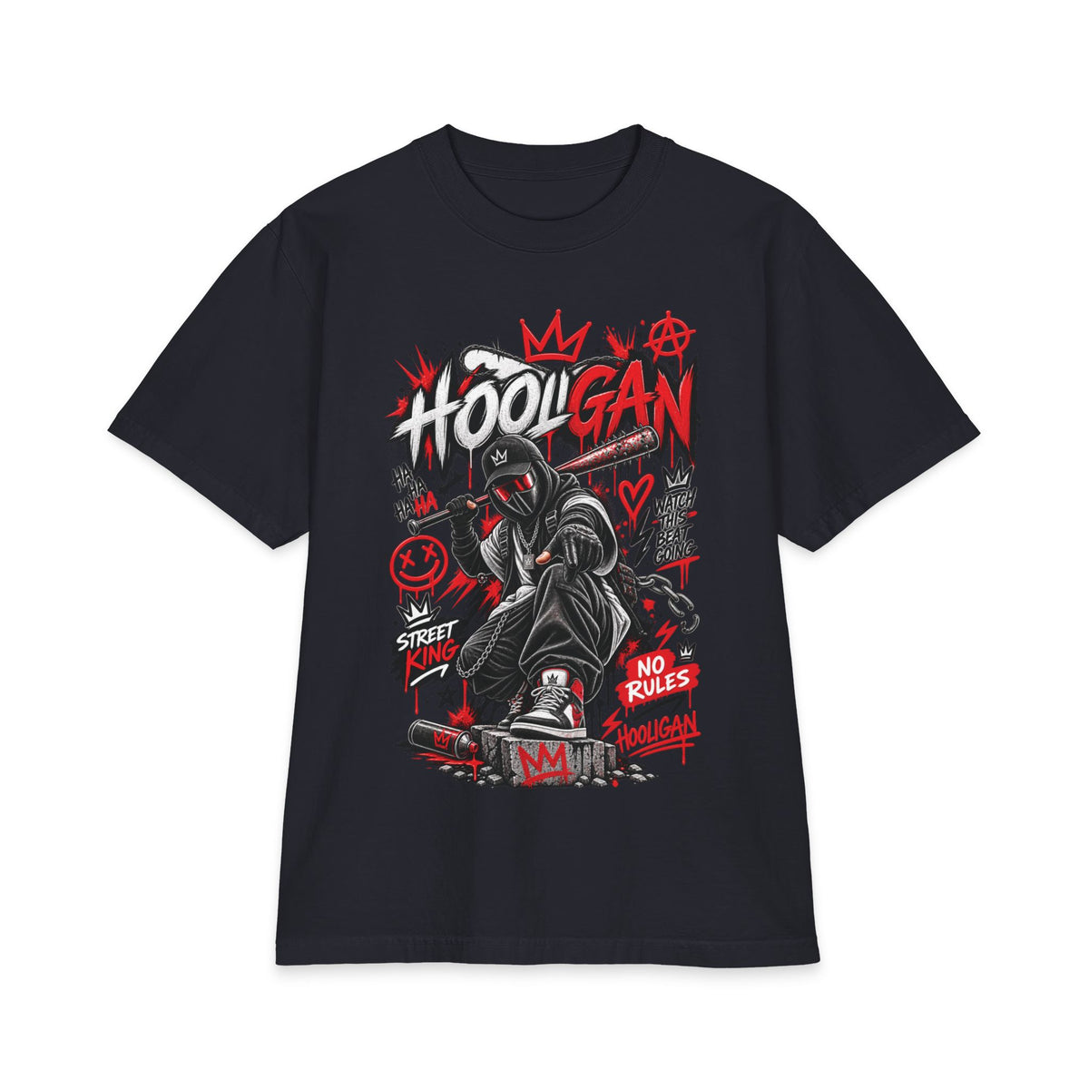 BTS Hooligan Street Skateboard Graphic T-Shirt | Urban Punk Graffiti Tee