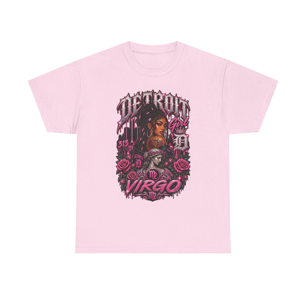 Detroit Girl Virgo T-Shirt | Zodiac Virgo Graphic Tee, Roses