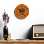 She got a knife acrylic wall clock | Halloween horror decor, orange skull design
