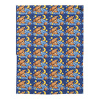 Sleeping Teddy Bear Moon Baby Swaddle Blanket | Starry Night Nursery