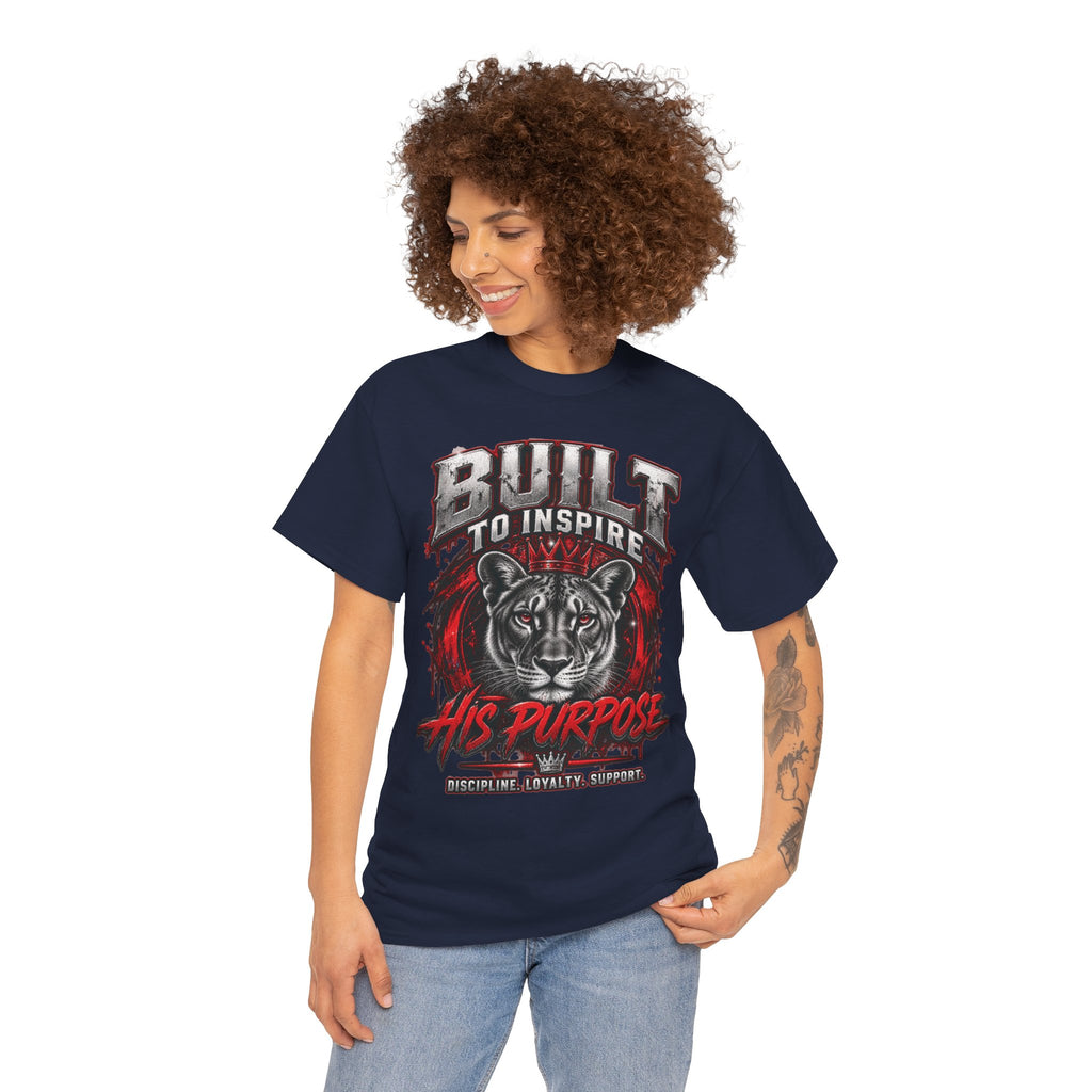Built to Inspire His Purpose Couples Tiger Graphic T-Shirt