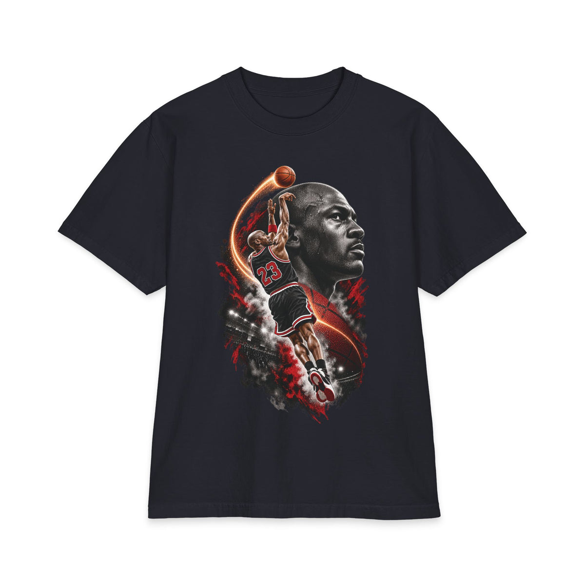 Basketball Slam Dunk Portrait T-Shirt | Sports Player Graphic Tee