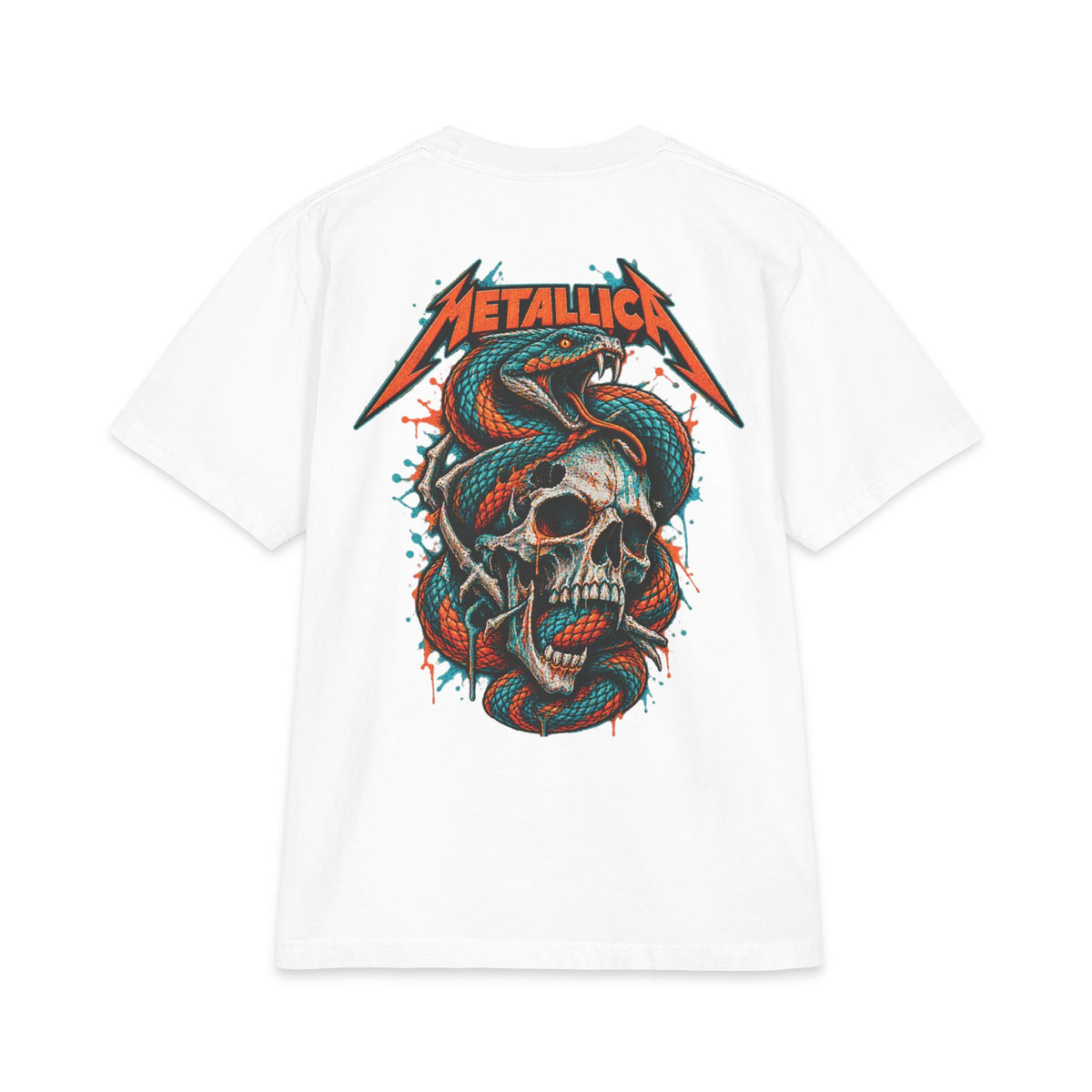 Metallica Skull and Snake T-Shirt | Rock Band Graphic Tee