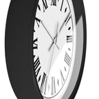 Roman Numeral Vintage Clock Wall Clock | Black Frame, White Face