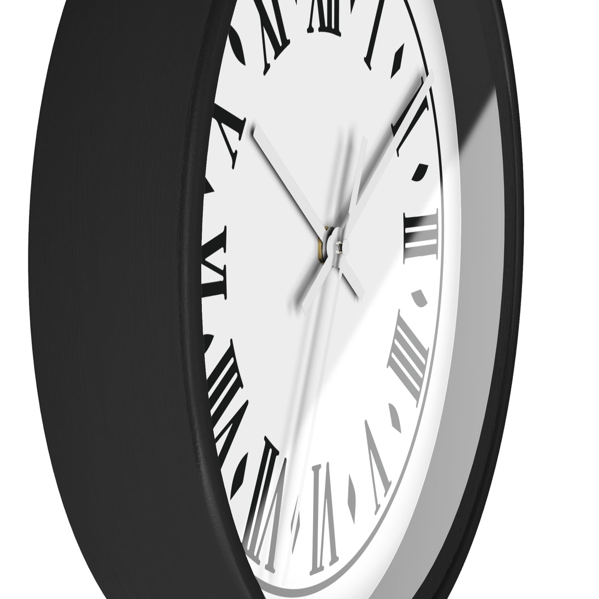 Roman Numeral Vintage Clock Wall Clock | Black Frame, White Face