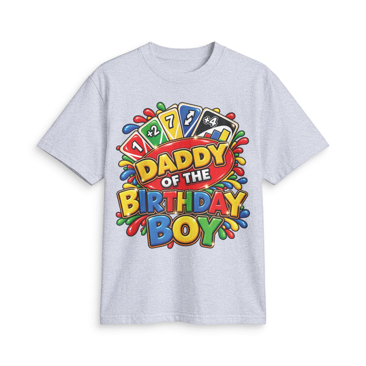 Daddy of the Birthday Boy T Shirt | Colorful Card Game Party Tee