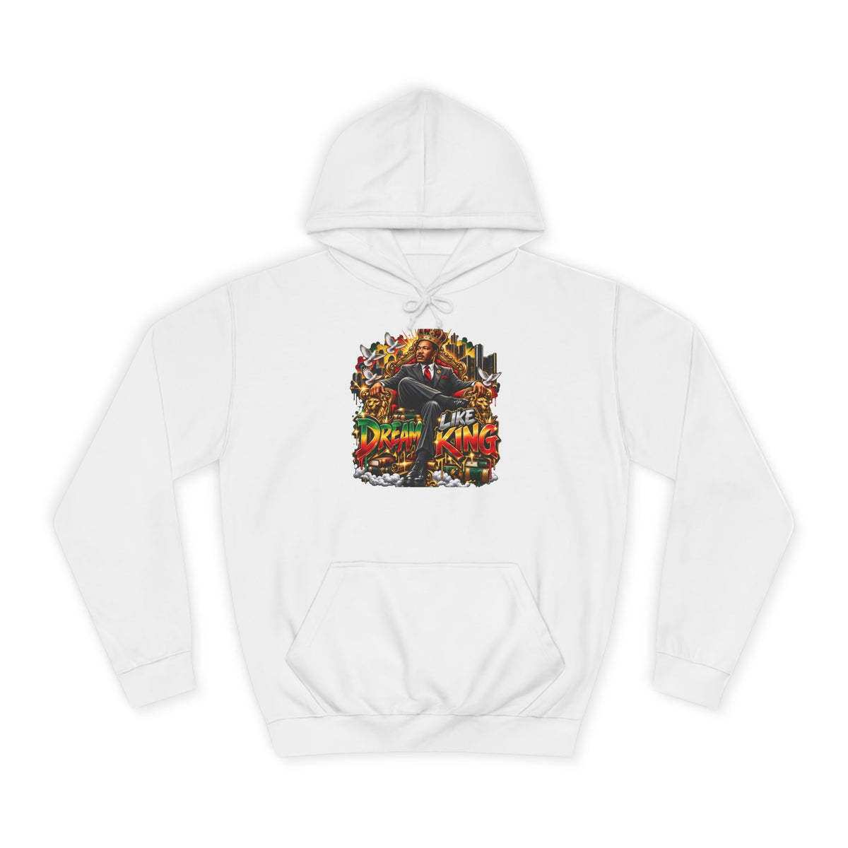 Martin Luther King Graphic Hoodie | Colorful Jungle King Design