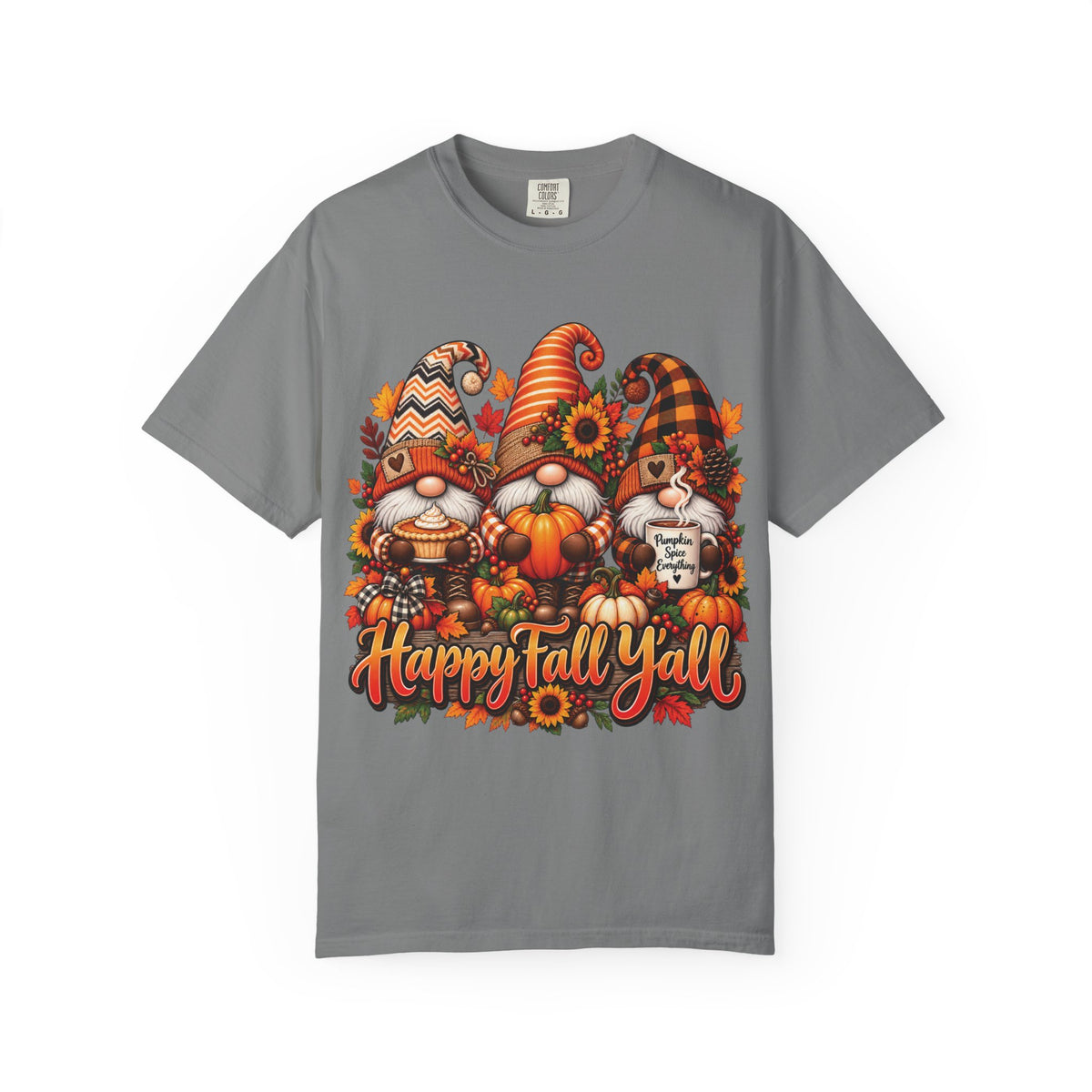 Happy Fall Y'all Gnomes T-Shirt | Autumn Pumpkin Sunflower Tee