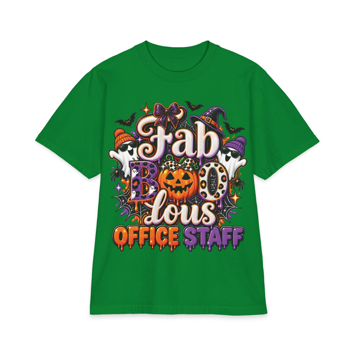 Fabulous Office Staff Halloween T-Shirt | Pumpkin Bat Spooky Typography