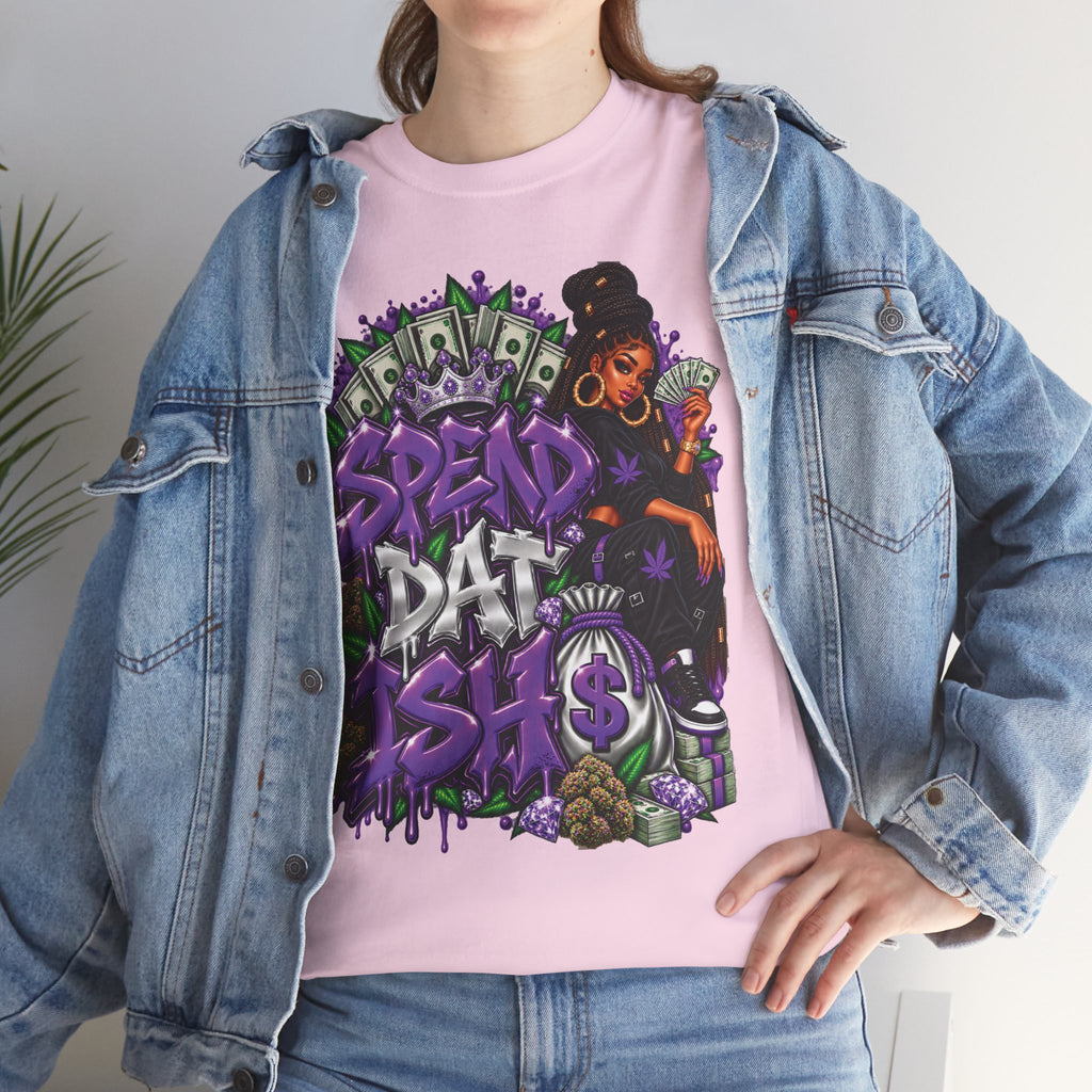 Spend Dat sh*t Tee | Graffiti Money Design, Purple Streetwear