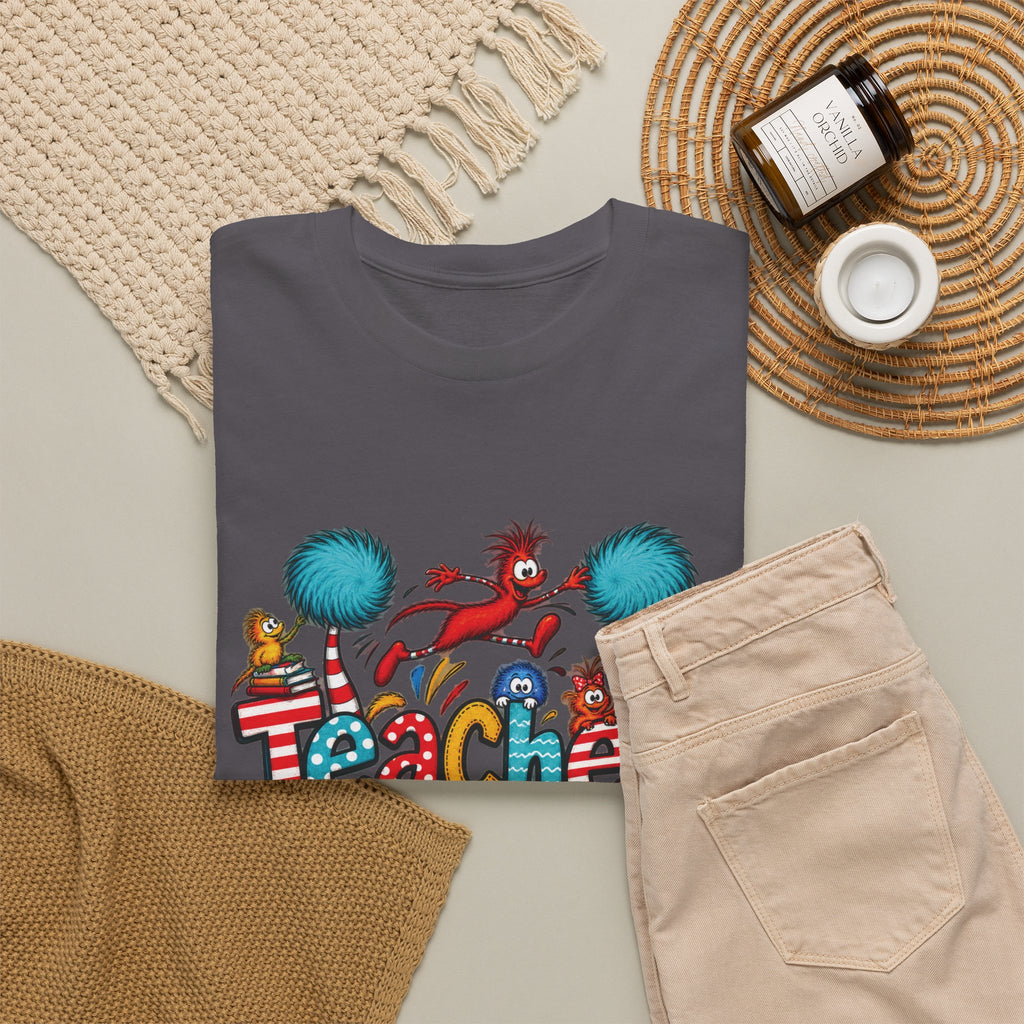 Teacher of Little Things T-Shirt | Colorful Dr. Seuss Style Kids Classroom Tee
