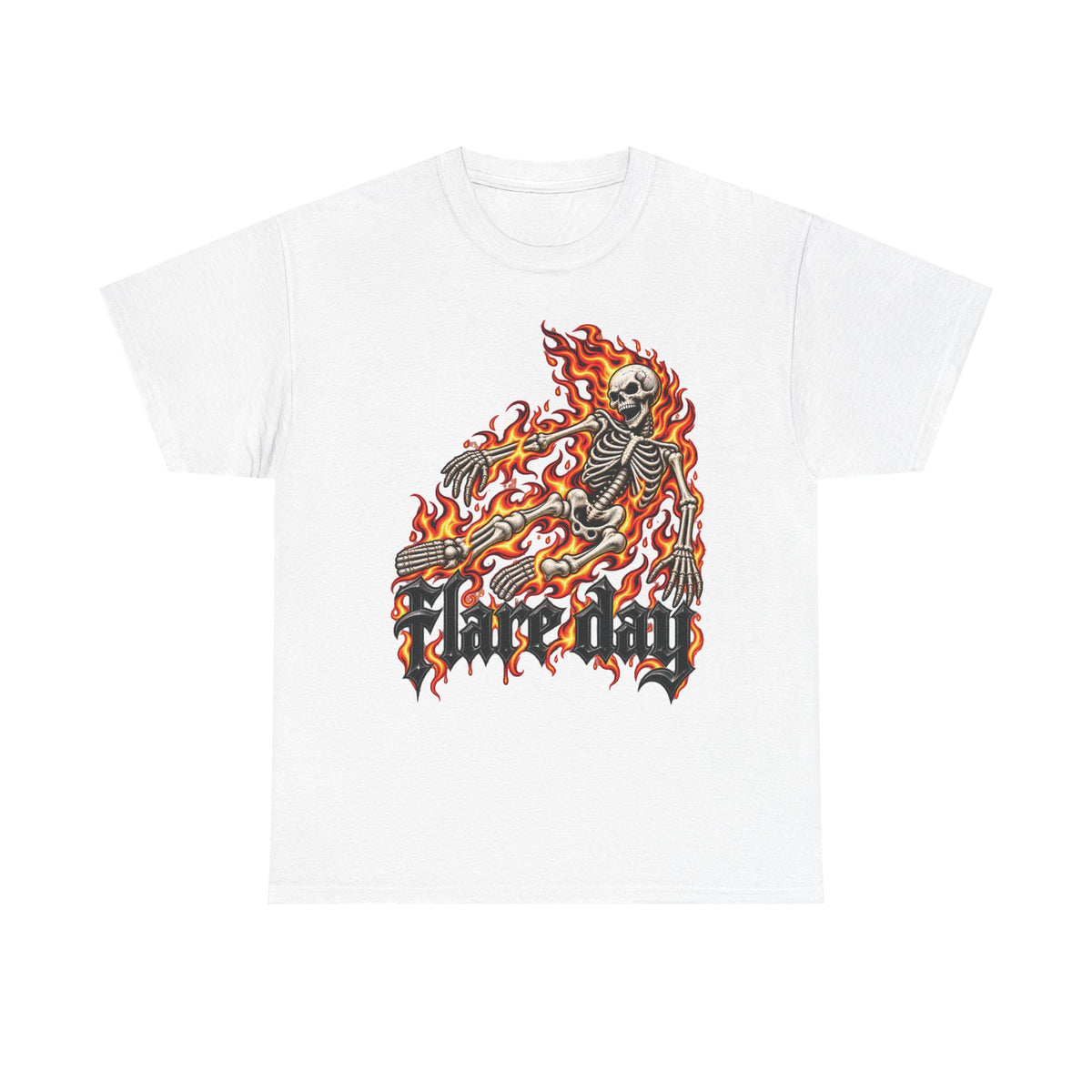 Flair Day Multiple Sclerosis Tee | Skull Flames Graphic Shirt