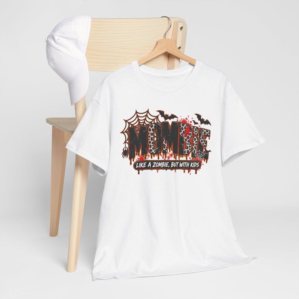 Mombie Mom T-Shirt | Halloween mom tee, spooky bats and cobwebs