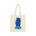 Detroit True Grit Lion Tote Bag | Blue Lion Graphic