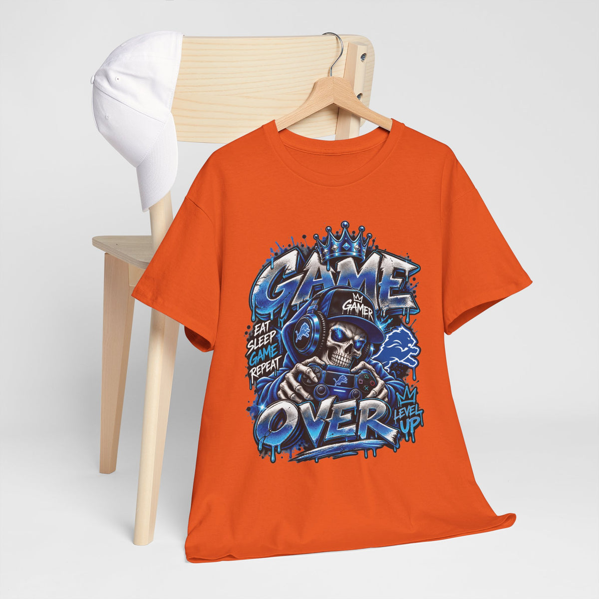 Game Over Skull Gamer Tee | Video Game Controller Graphic Shirt