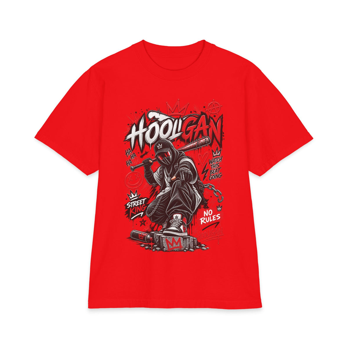 BTS Hooligan Street Skateboard Graphic T-Shirt | Urban Punk Graffiti Tee