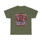 Detroit Hockey Player Graphic Tee | Metro Skyline, Winged Mascot