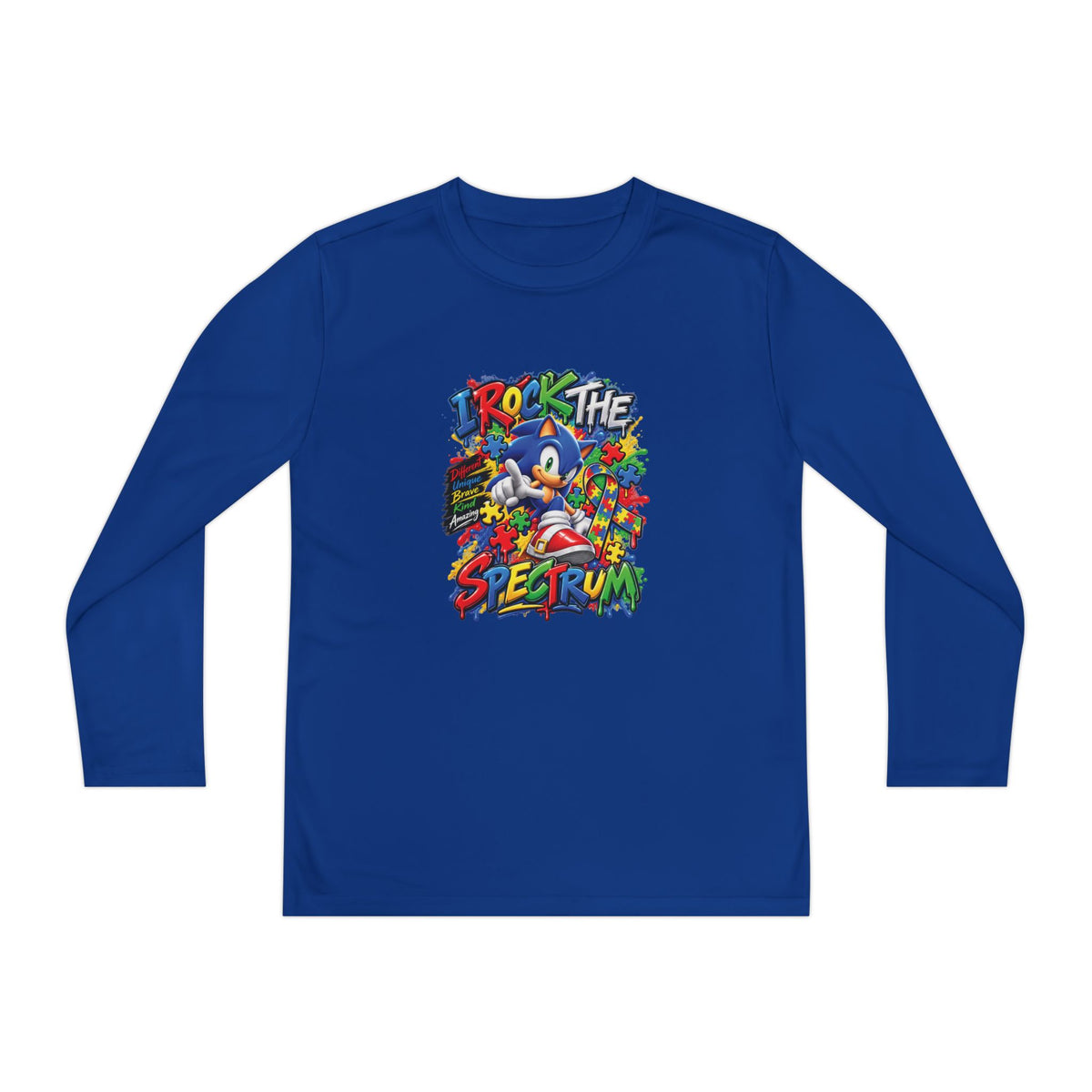 Sonic The Hedgehog Retro Graffiti Youth Long Sleeve Tee