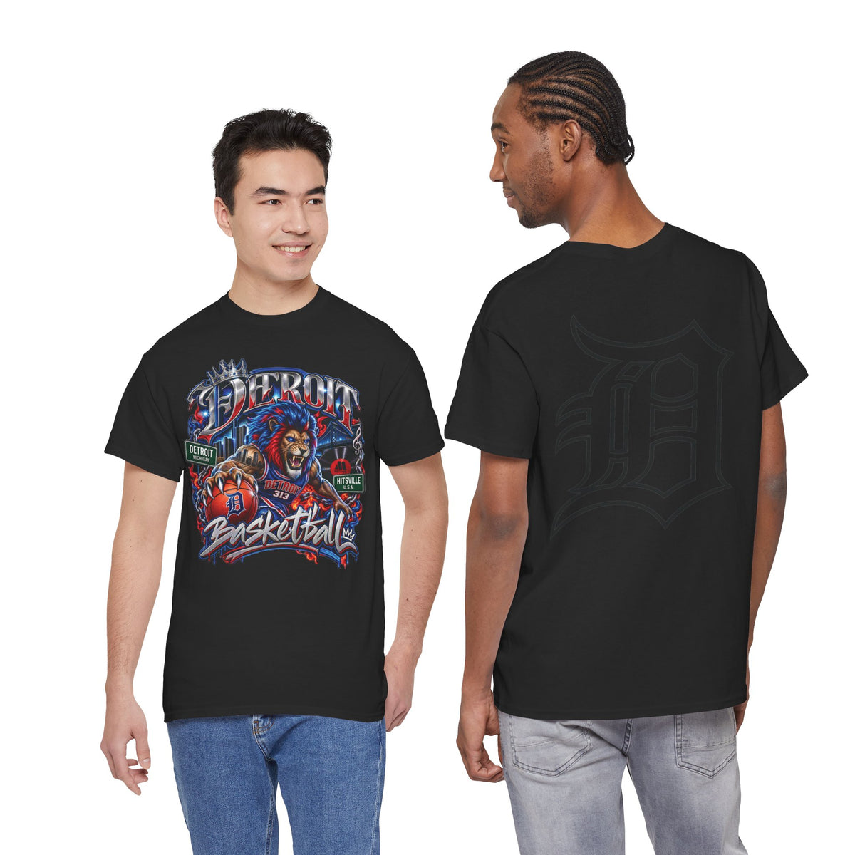 Detroit Basketball Tee | Motor City D Logo Shirt, Basketball Graphic