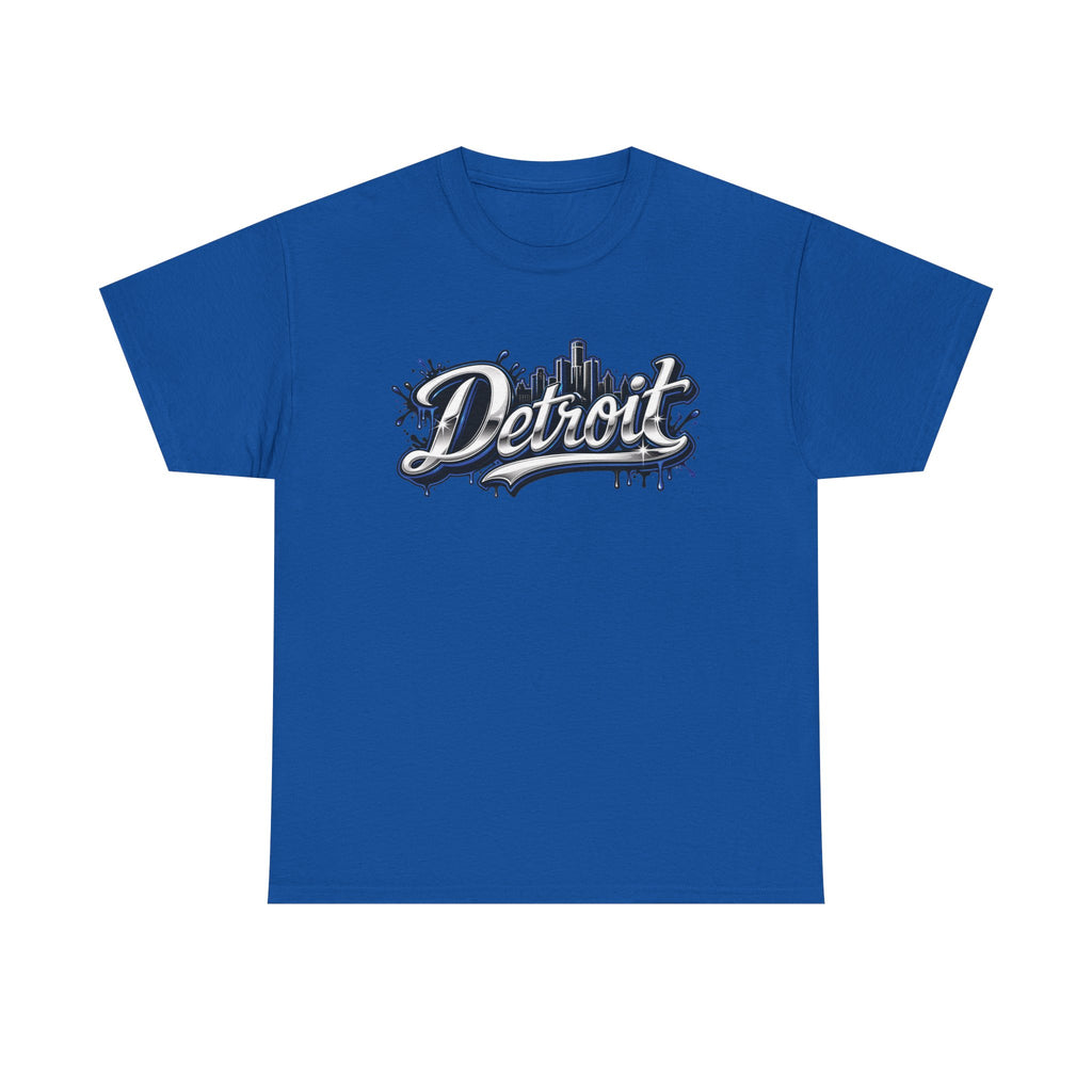 Detroit Script Tee | 313 Drip Skyline T-Shirt