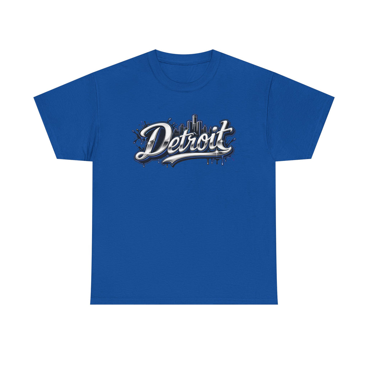 Detroit Script Tee | 313 Drip Skyline T-Shirt