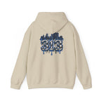 Detroit 313 Skyline Hoodie | Dripping Graffiti City Football Design