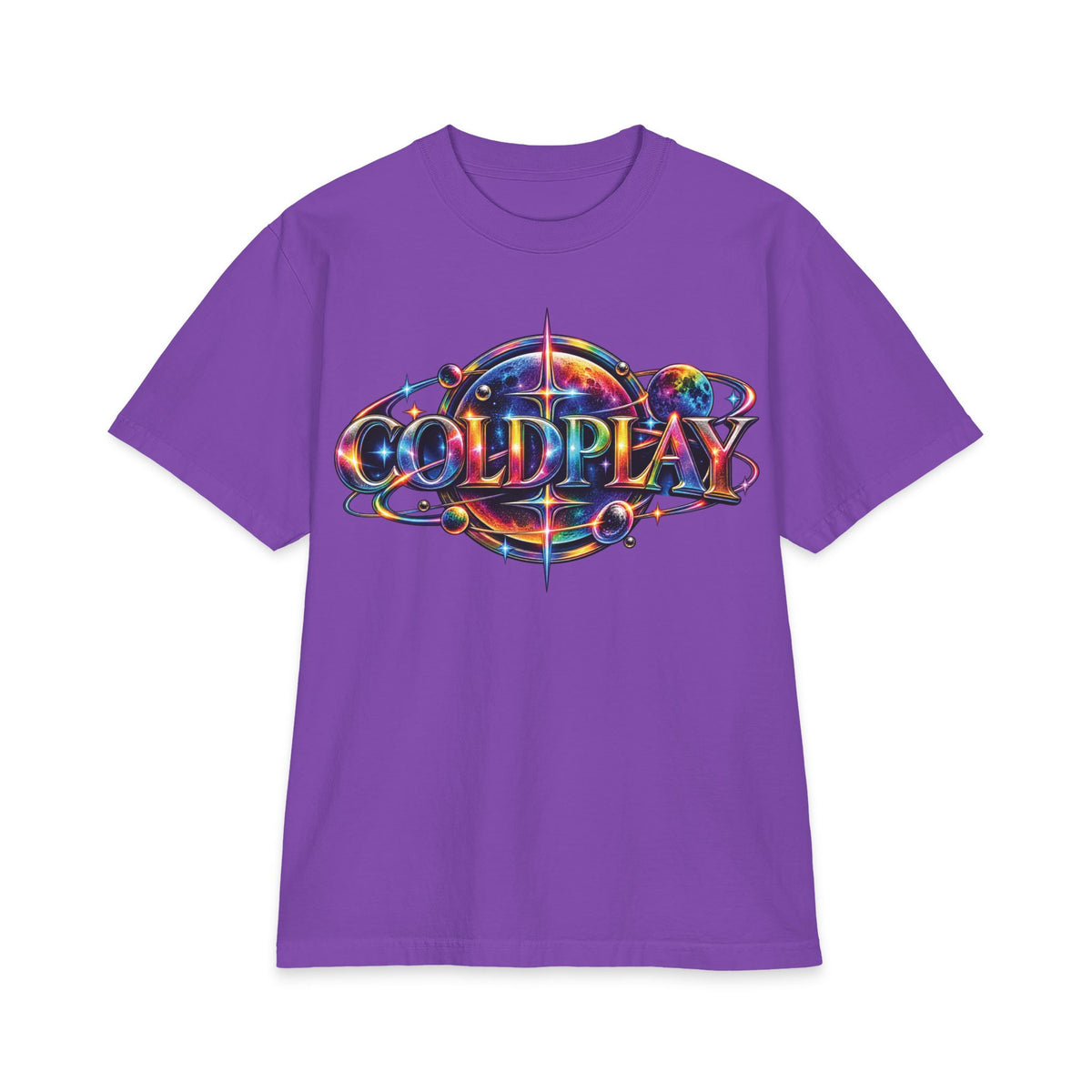 Coldplay band portrait T-Shirt | Colorful watercolor logo tee