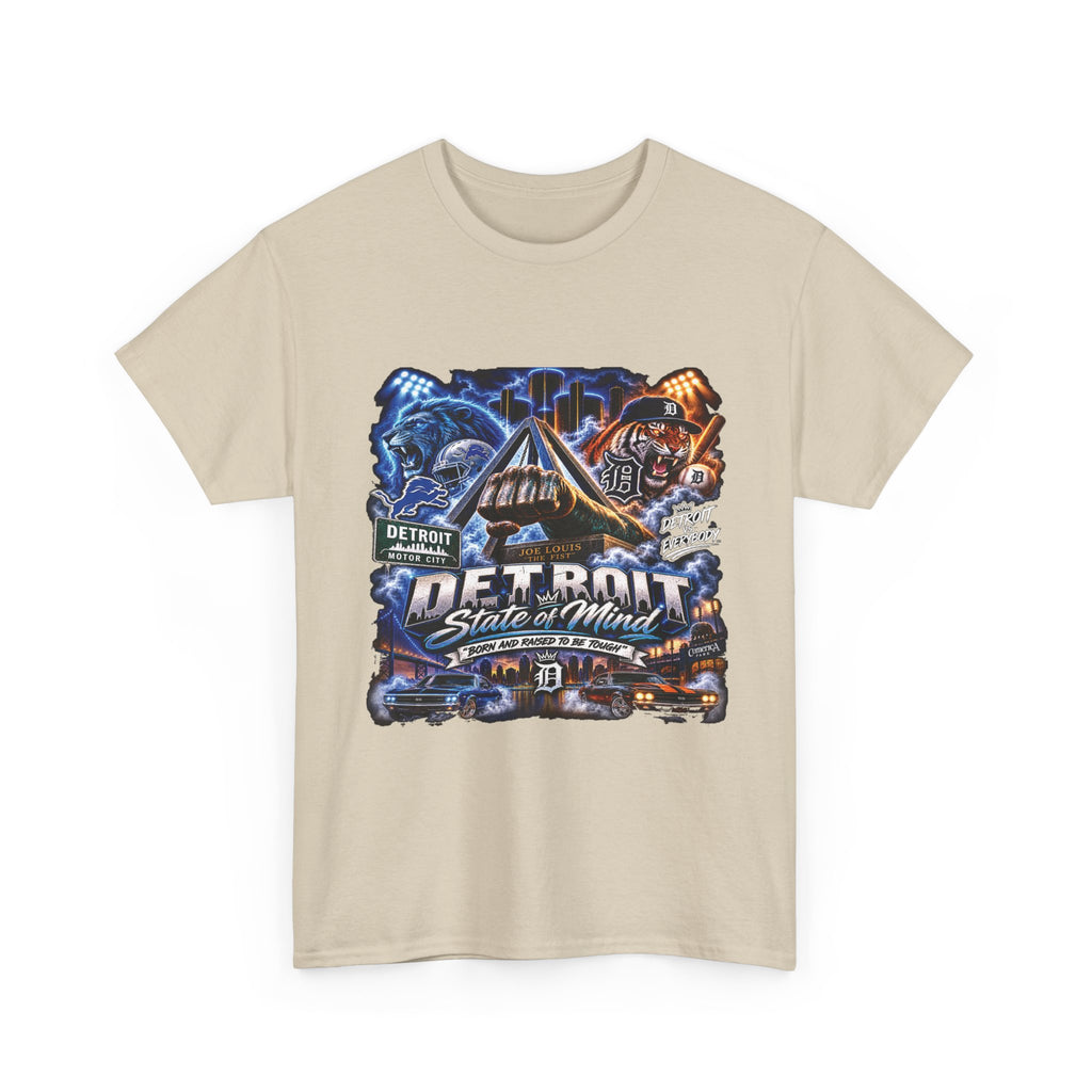Detroit Skyline Collage Tee | Motor City Vintage Graphic T-Shirt