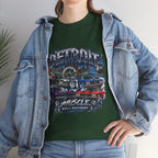 Detroit Muscle Car Tee | Vintage Hot Rod Illustration, Garage Scene