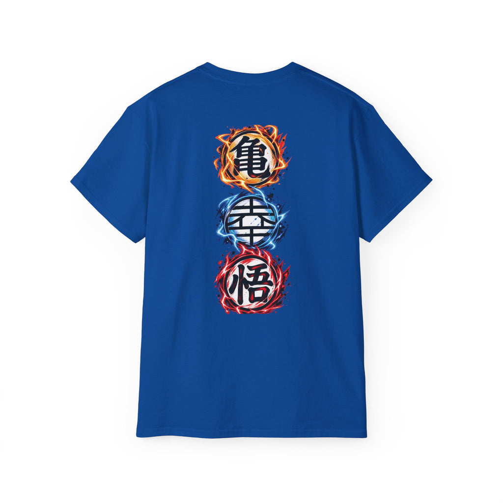 Dragon Ball Goku Illustration T-Shirt | Saiyan Pose, Kanji Back Print