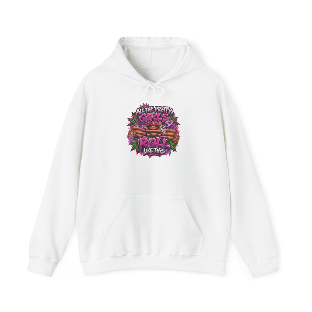 Girls Who Rock Roll Skate Hoodie | Retro Neon Skate Graphic