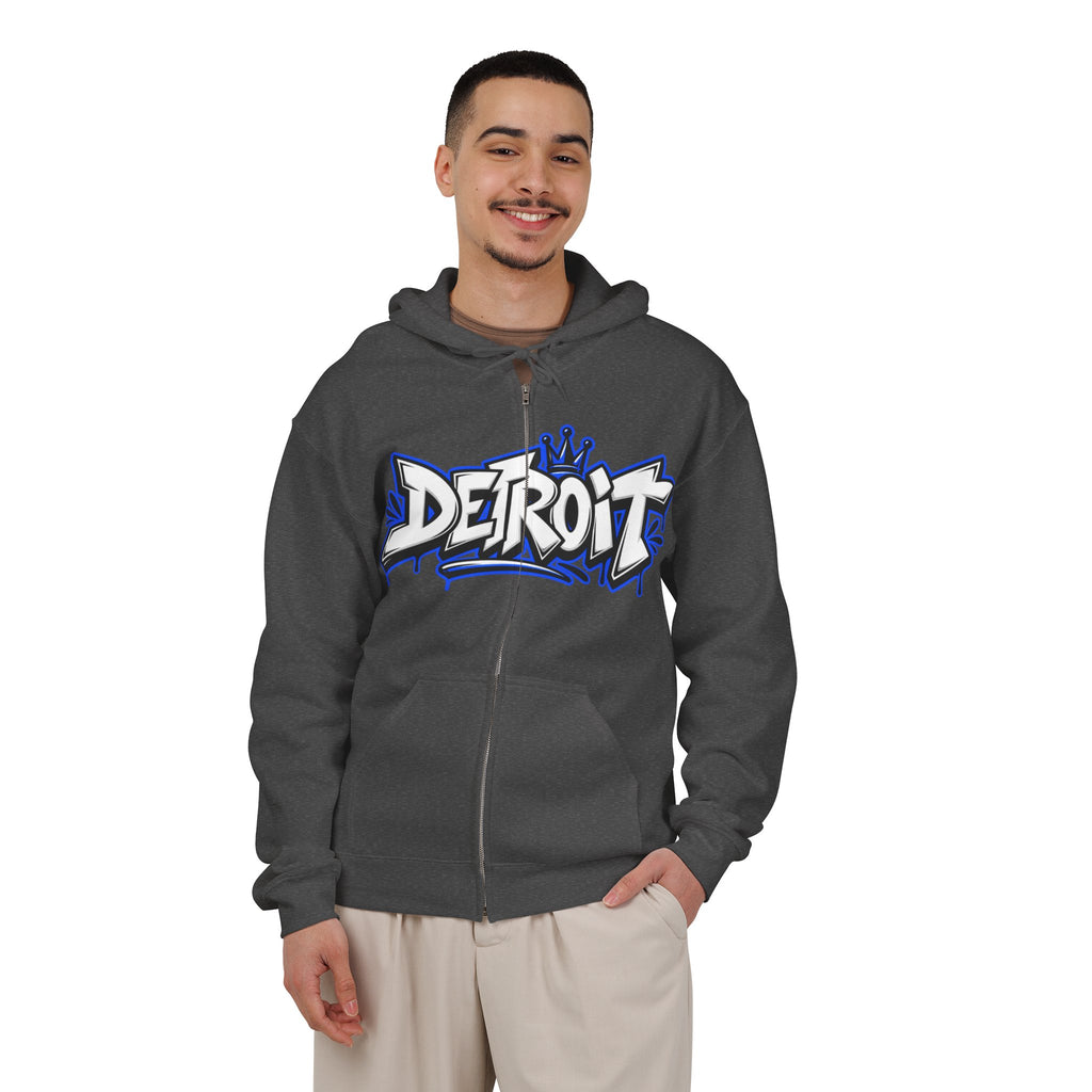 Detroit Graffiti Zip Hoodie | Detroit Rock City Back Print