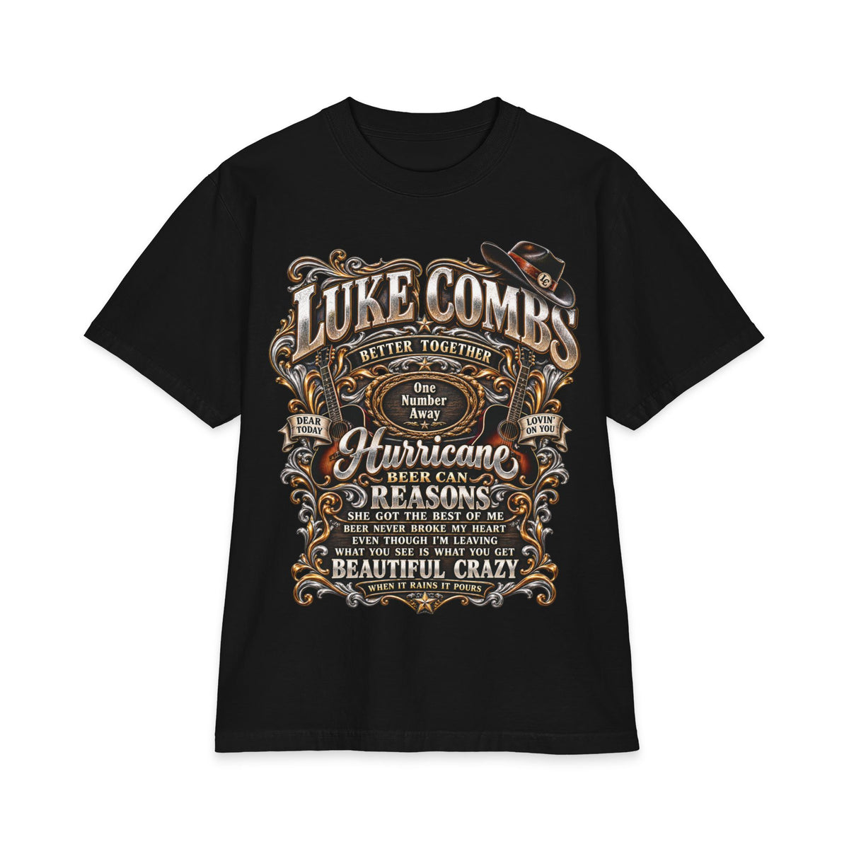 Combs Luke Concert Poster T-Shirt | Country Music Graphic Tee