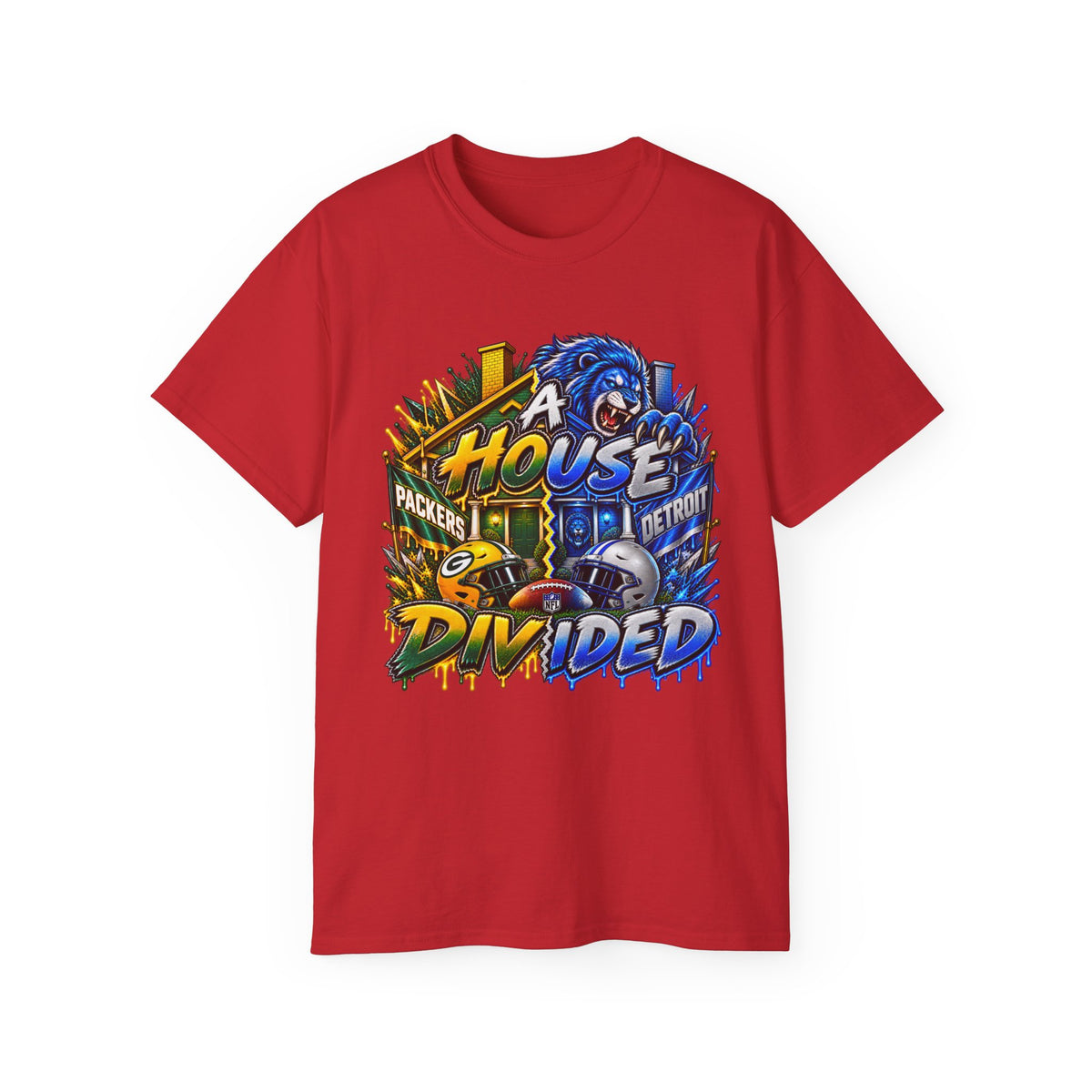 A House Divided Detroit vs Green Bay T-Shirt | Football Rivalry Tee