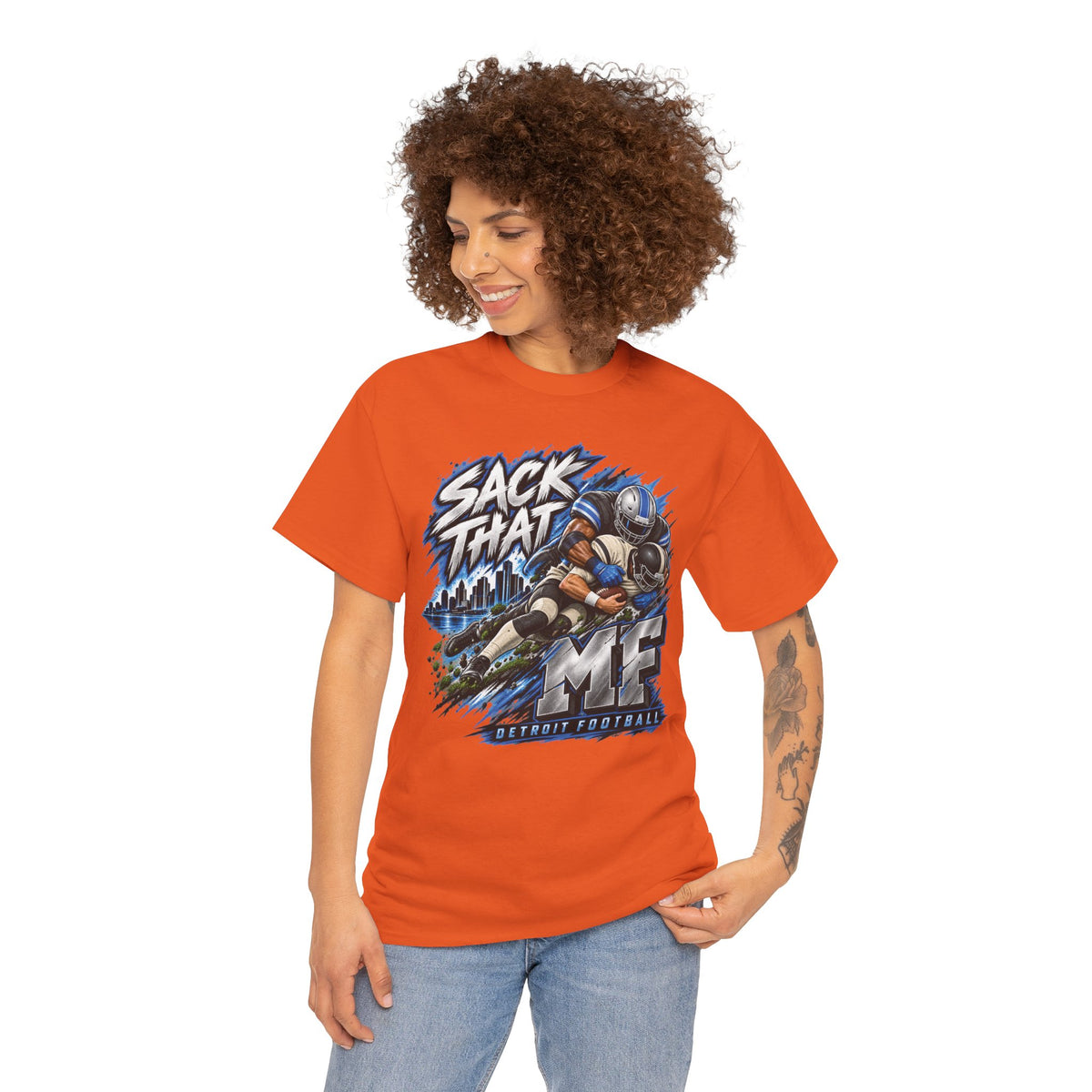 Sack That MF Lions football Graphic T-Shirt