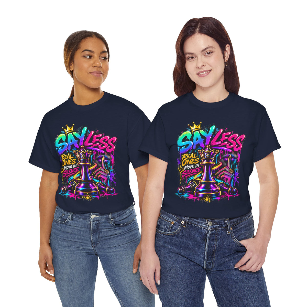 Say Less Chess King Tee | Graffiti Chess Piece Streetwear