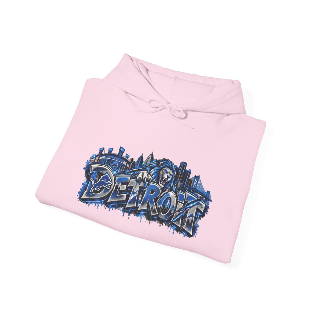 Detroit Graffiti Style Hoodie | City Skyline Street Art Pullover