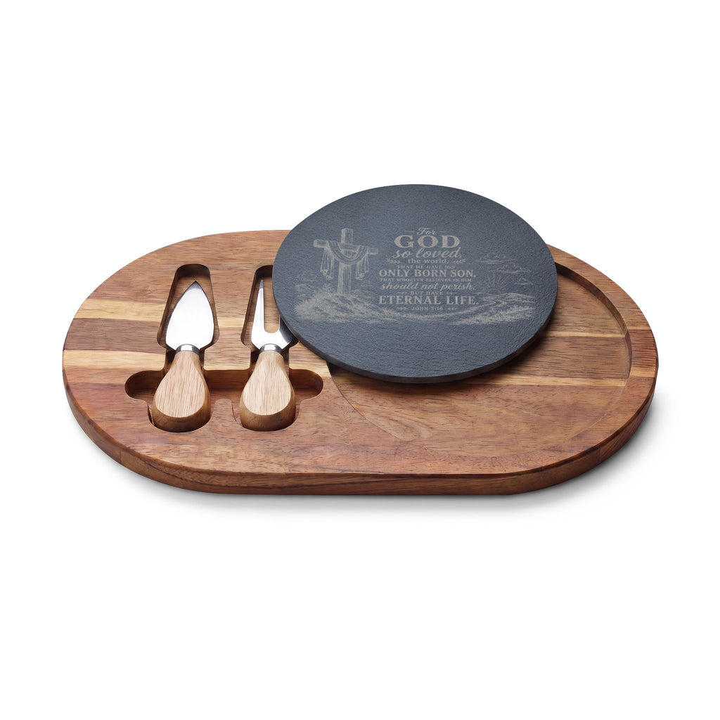 Christian Scripture Engraved Charcuterie Board | Cheese Set