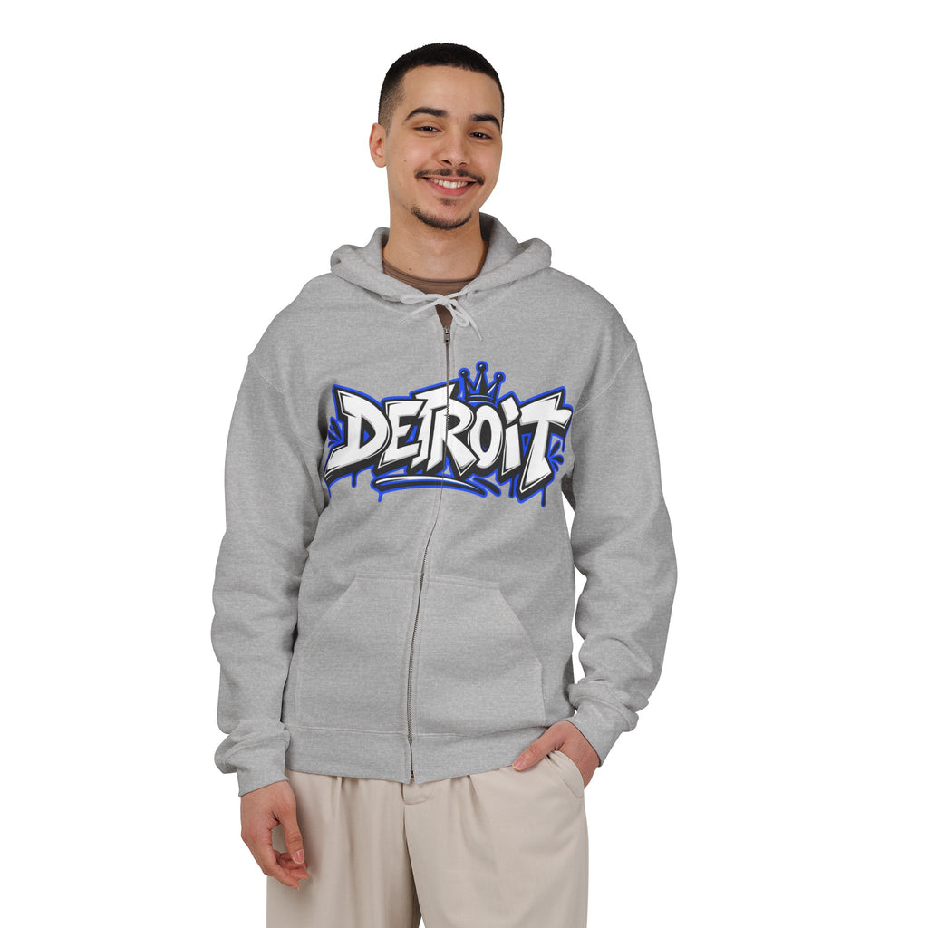Detroit Graffiti Zip Hoodie | Detroit Rock City Back Print
