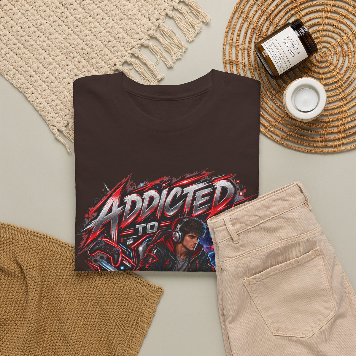 Addicted to Gaming Graphic T-Shirt