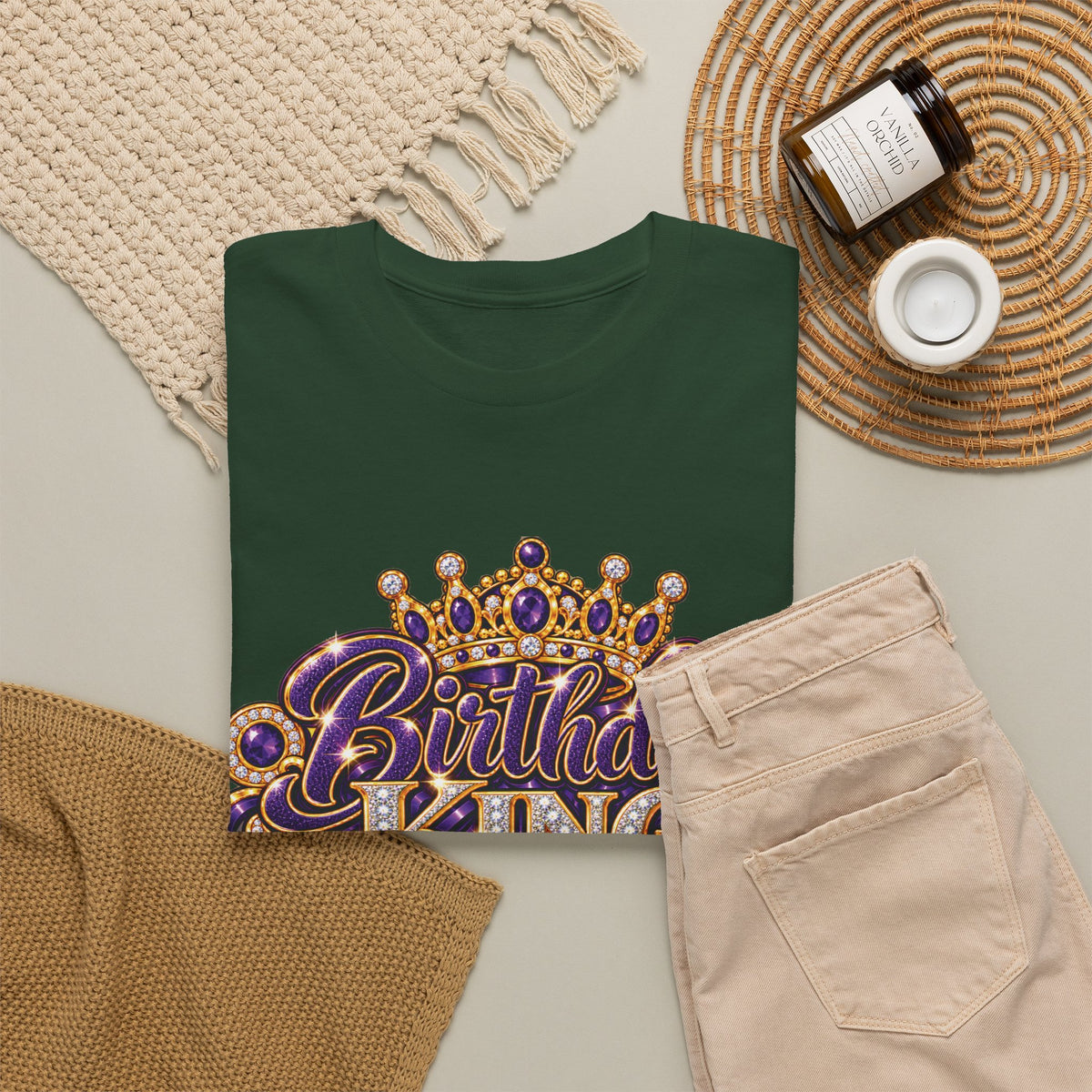 Birthday King Crown Graphic T-Shirt