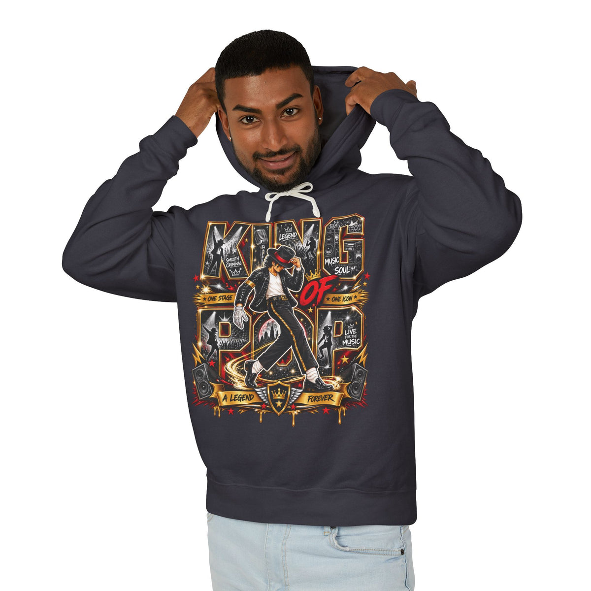 King of Pop Graphic Hoodie | Retro Michael Jackson Tribute