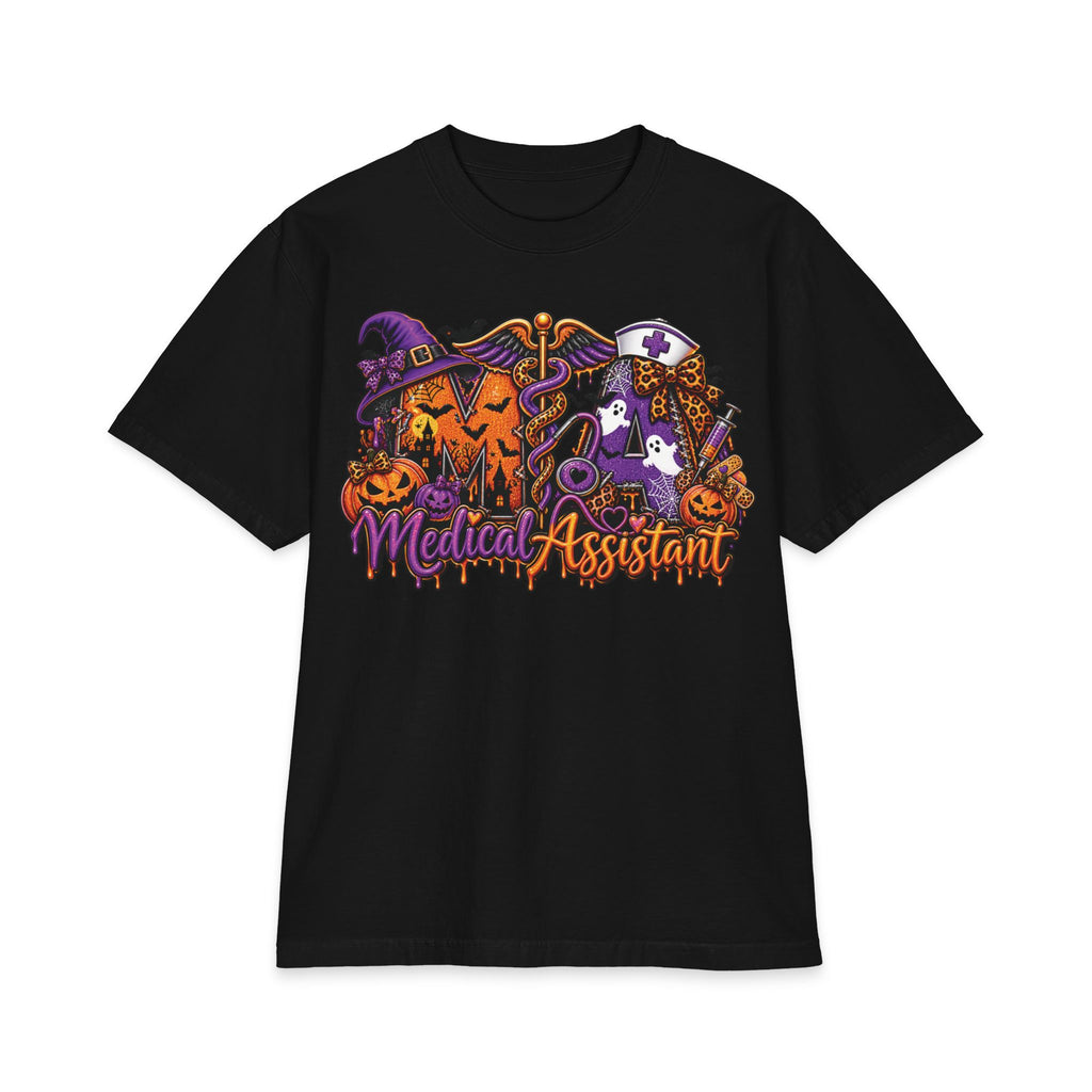Halloween Medical Assistant T-Shirt | Witch Pumpkin Caduceus Nursing Tee