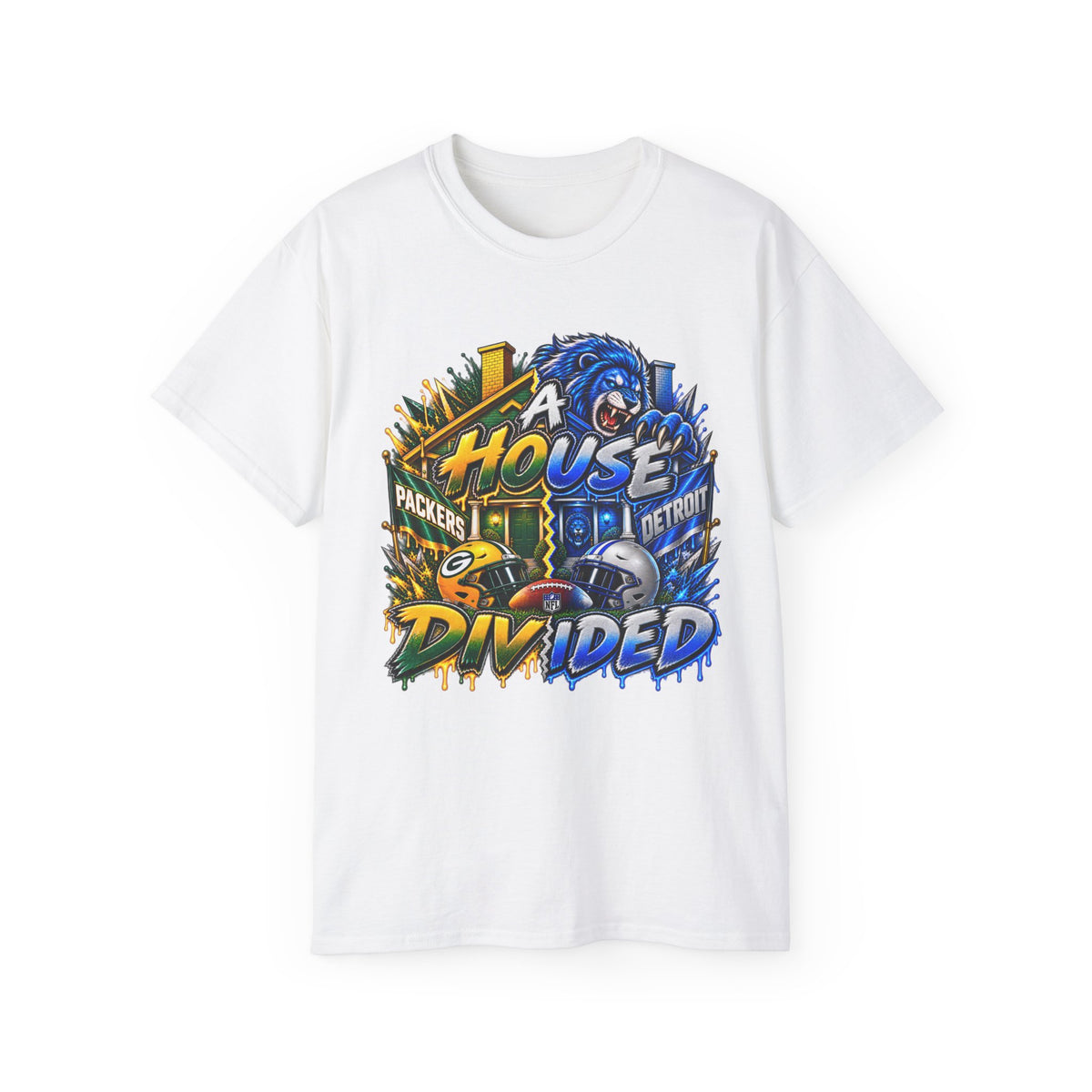 A House Divided Detroit vs Green Bay T-Shirt | Football Rivalry Tee